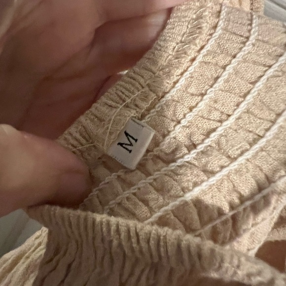 Wide-Leg Jumpsuit Summer, Spring, Fall, Cream color, halter material at top, Y2K - Picture 5 of 6